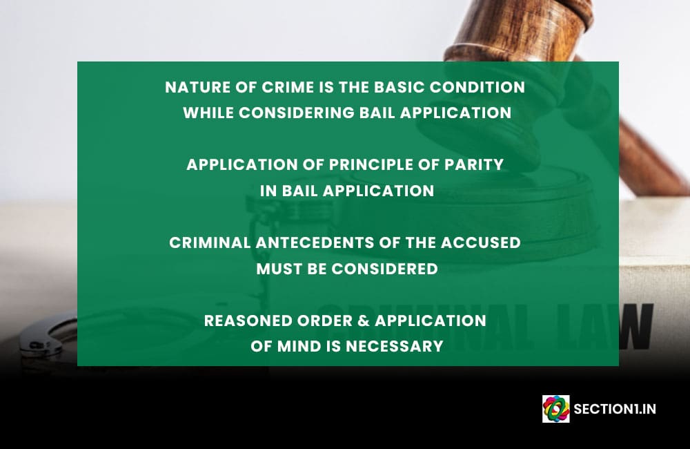 PRINCIPLES GOVERNING FOR GRANTING BAIL