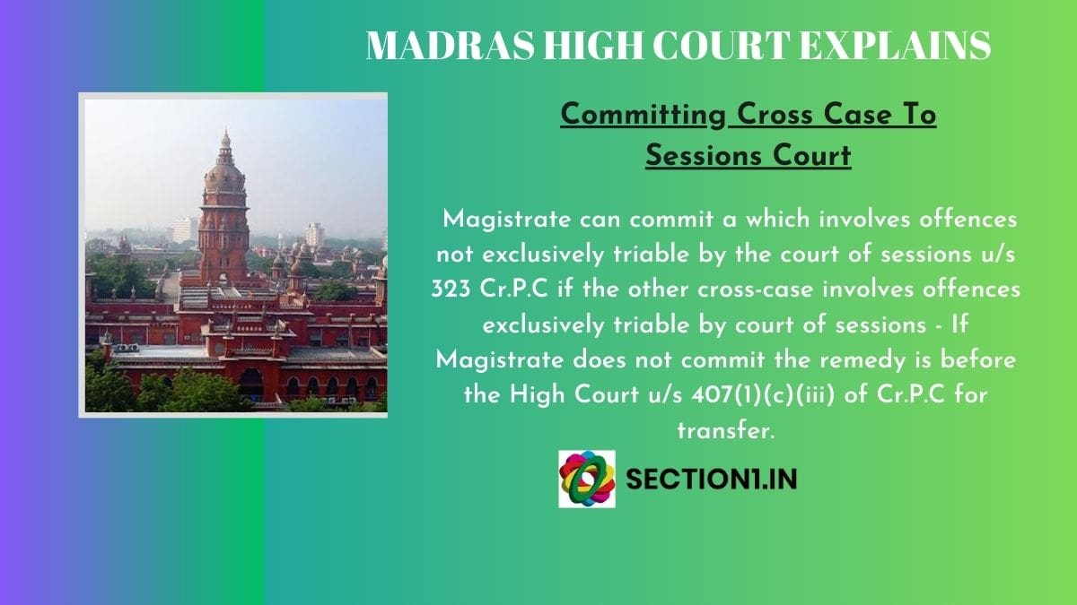 Whether Magistrate can commit the cross-case triable by Magistrate offences to Sessions court under section 323 Cr.P.C?
