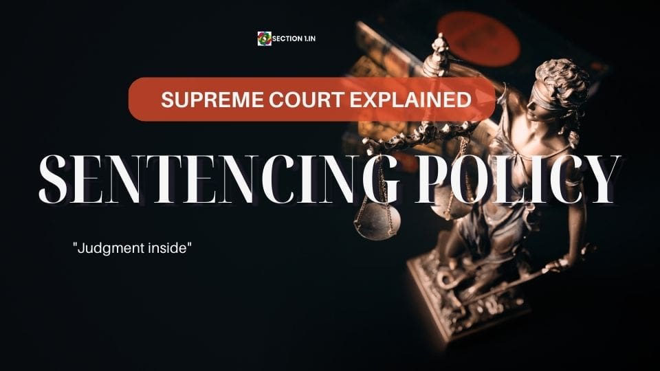 Sentencing policy: Explained