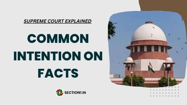 SECTION 32 IPC – COMMON INTENTION ON FACTS