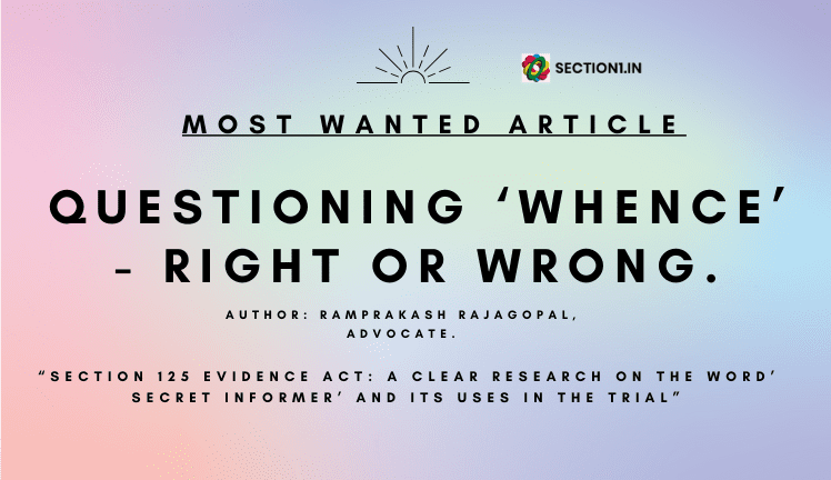 Article: Questioning “Whence” – right or wrong?