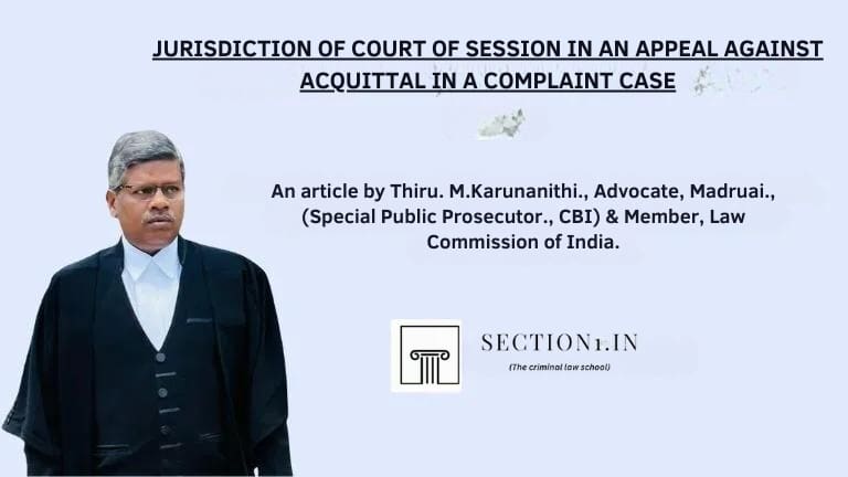 Jurisdiction of court of session in an appeal against acquittal in a complaint case