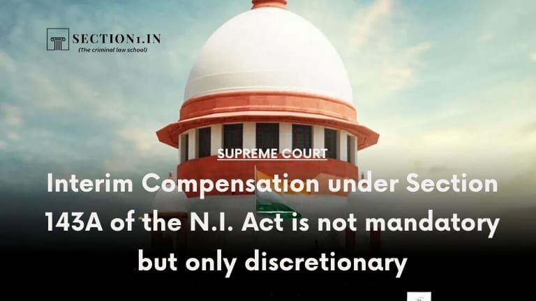 N.I Act: s. 143A N.I Act: How and when to direct Interim compensation is explained