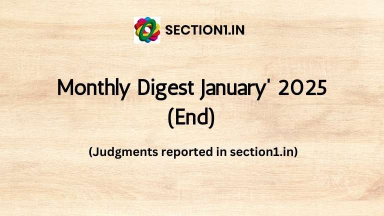 Monthly Digest January' 2025 (End)
